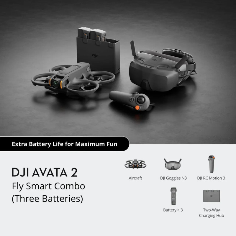 DJI Avata 2 Fly Smart Combo（Three Batteries）