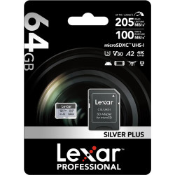 Micro SD Lexar Professional SILVER PLUS 64GB