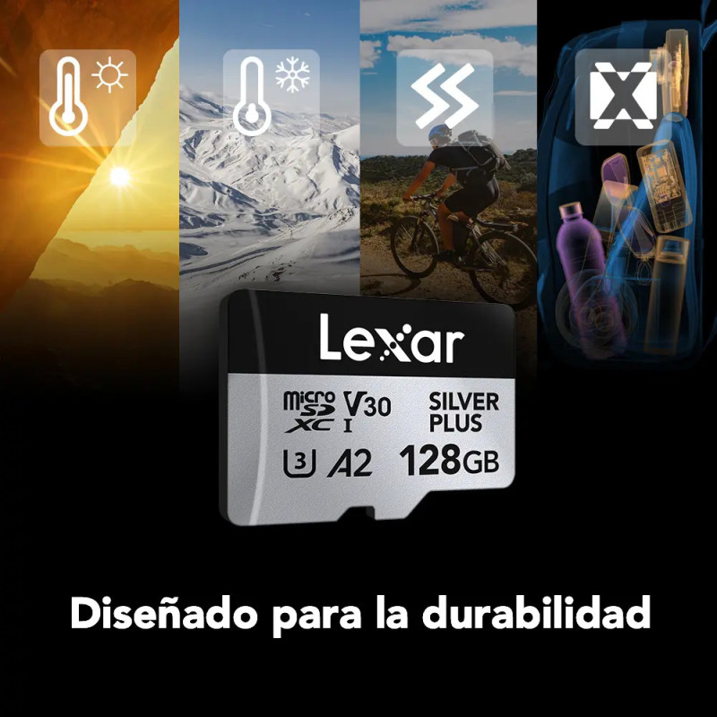 Micro SD Lexar Professional SILVER PLUS 128GB