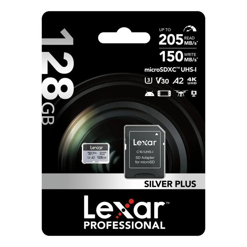 Micro SD Lexar Professional SILVER PLUS 128GB