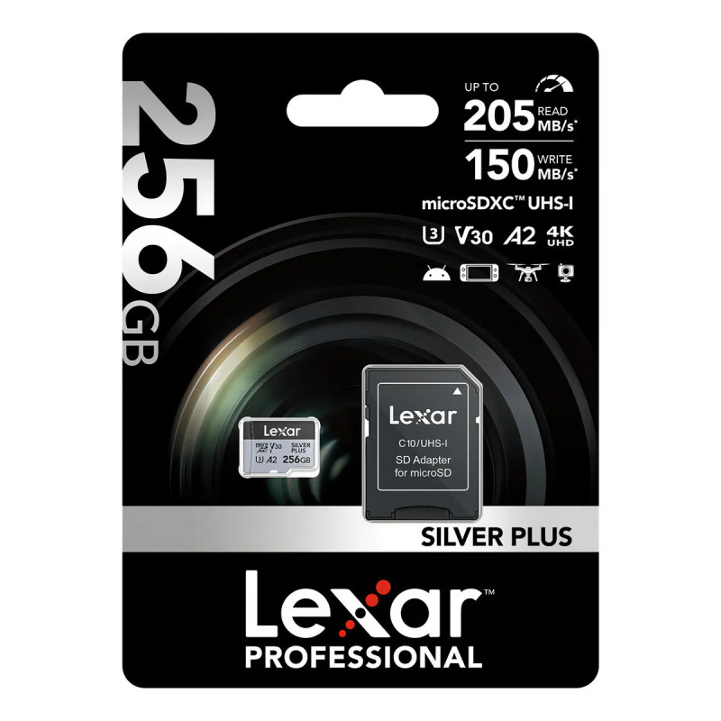 Micro SD Lexar Professional SILVER PLUS 256GB
