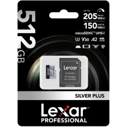 Micro SD Lexar Professional SILVER PLUS 512GB