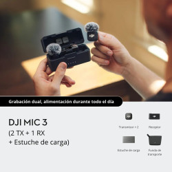 DJI Mic 3 (2 TX + 1 RX + estuche de carga)